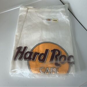 Vintage Hard Rock Cafe White Tee with Los Angeles Print Sz L